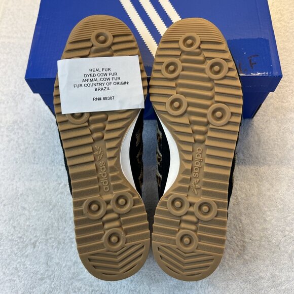 Adidas SL 72 OG Black with Fur Leopard Stripe Women SZ 6.5 New in Box - Picture 7 of 13